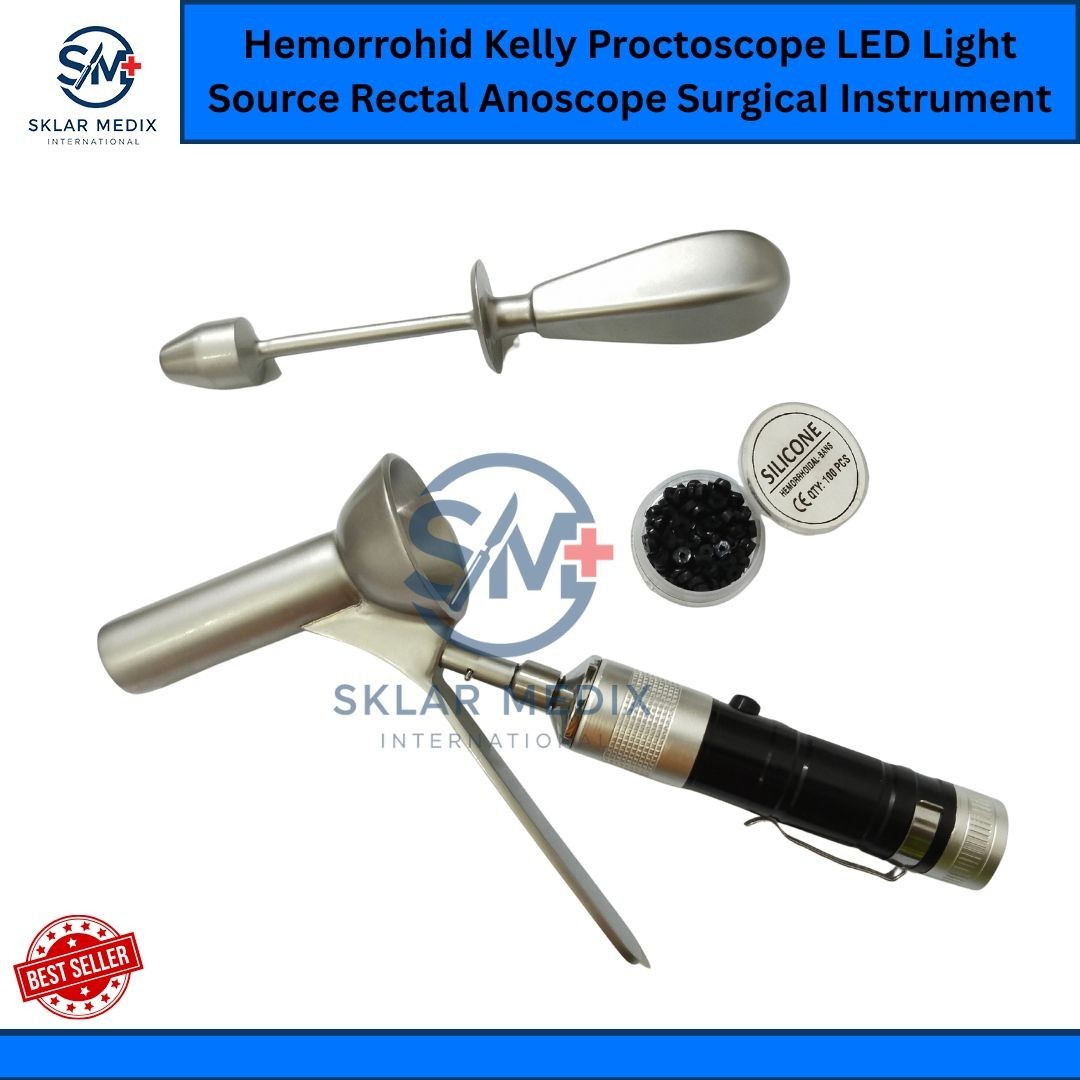 Hemorrhoid Suction Ligator Proctoscope Rectal Anoscope With Surgical Latex Rings