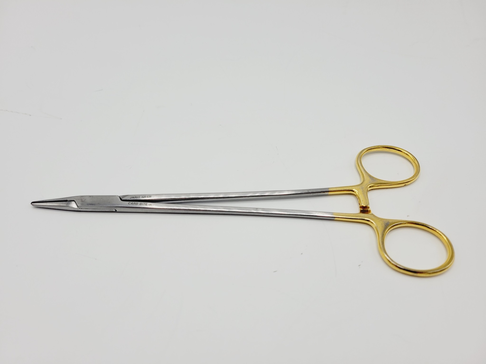 Jarit 121-131 Crile-Wood Needle Holder Carb-Bite Forceps w/ Serrated Jaws 7″