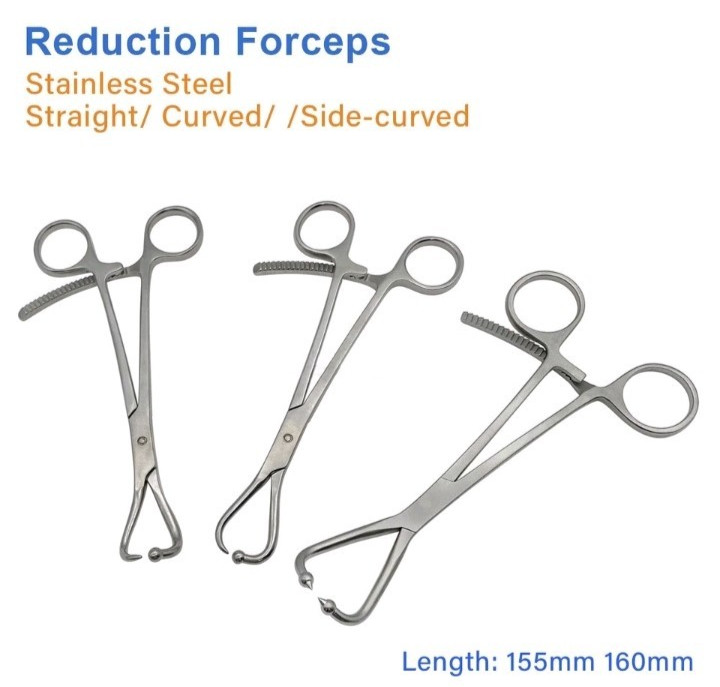 Orthopedic Reduction & Plate Holding Forceps Surgical Instrument Set 3 Pcs