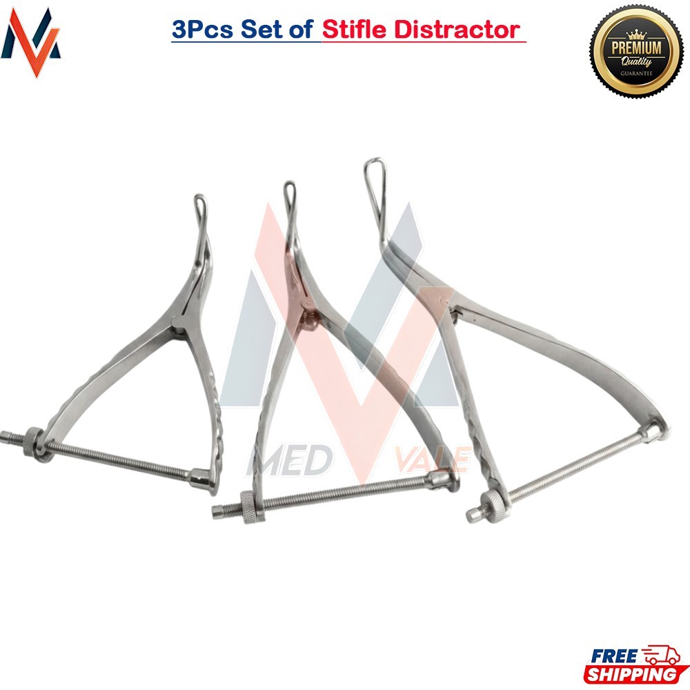 3Pcs Set of Stifle Distractor with Spinlock 15cm,19cm,21cm orthopedic Instrument