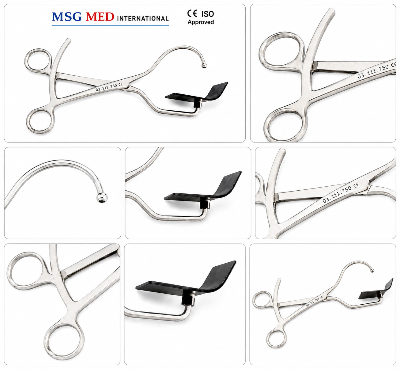 Soft Tissue Bone Reduction Forceps With Ball Tip 03.111.750 Stainless Steel