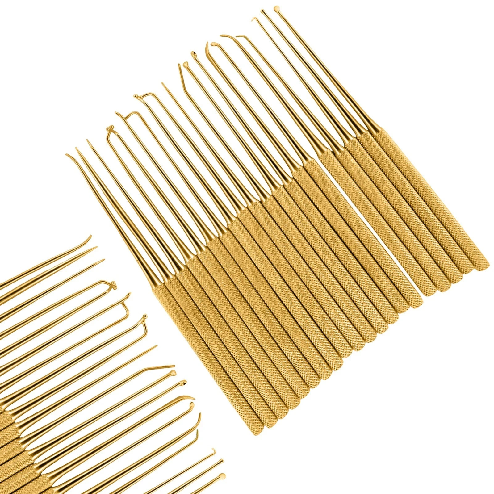 Rhoton Micro Dissector Set 20 Pieces Gold Coated Neurosurgery Instruments New CE