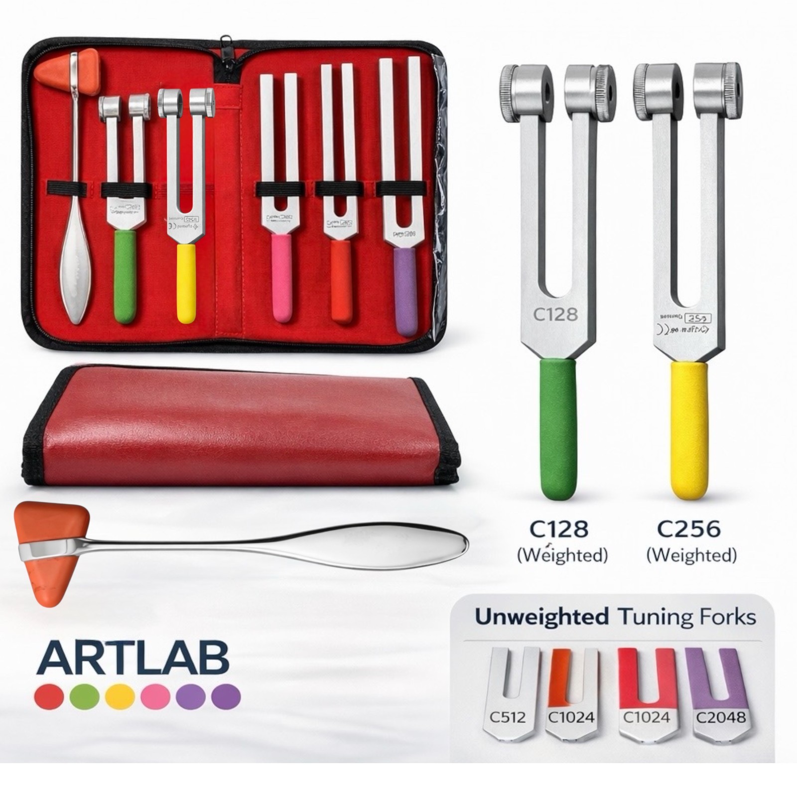 Tuning Fork Set of 7 – Medical Surgical Diagnostic instruments Premium Set