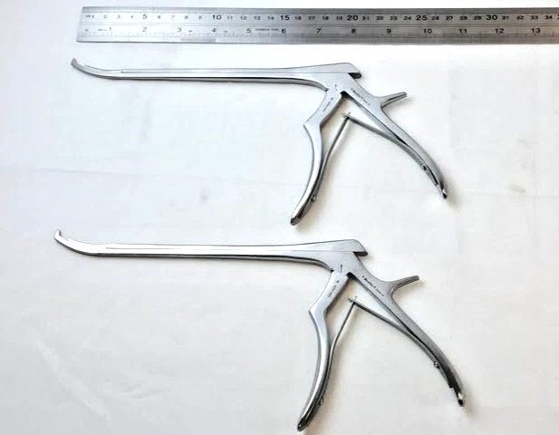 2pc Kerrison Rongeur Set 2mm 3mm 40° Up Bite 8″ V Mueller Spurling Neurosurgical