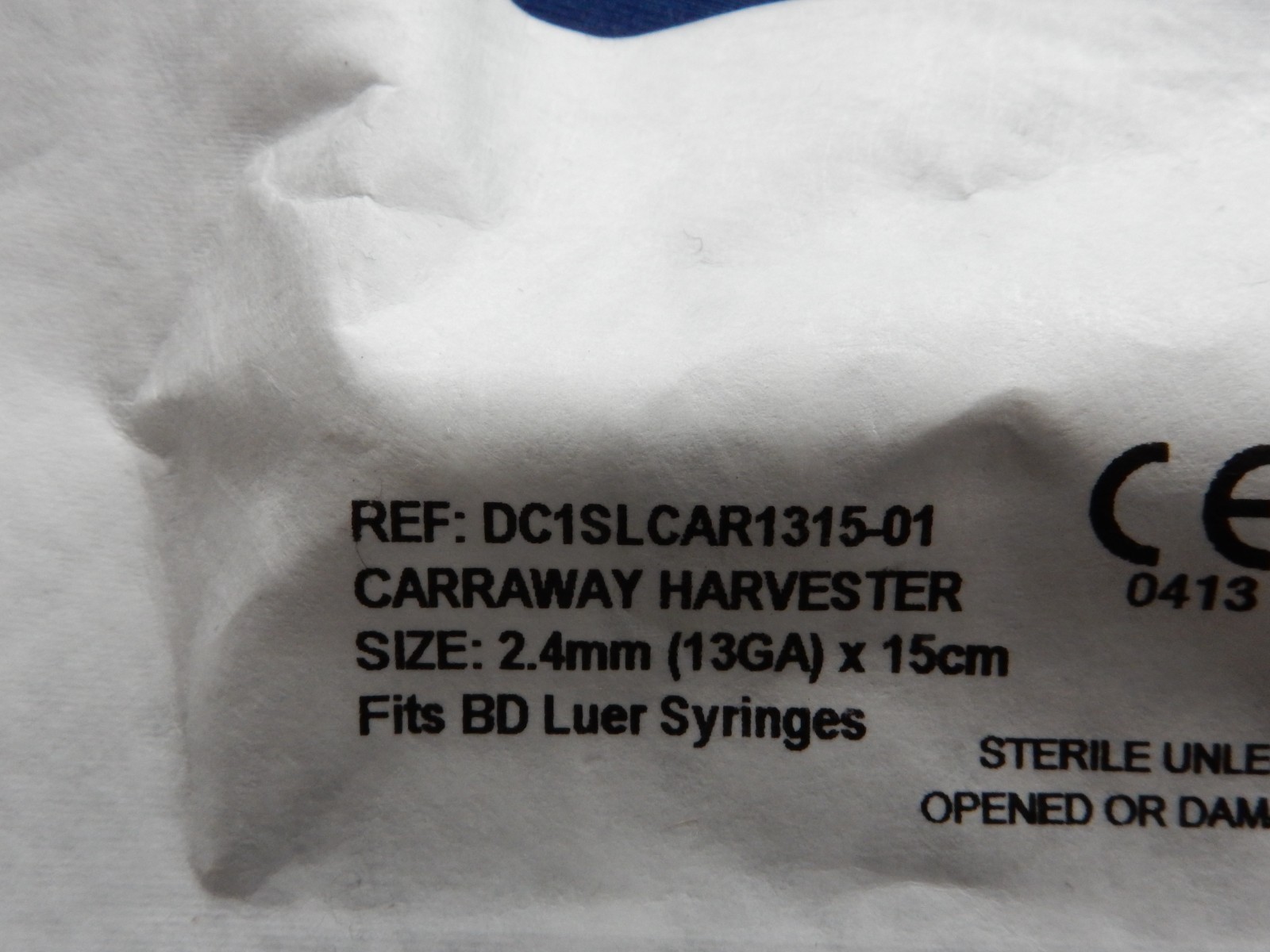 Tulip Medical DC1SLCAR1315-01 Carraway Harvester 2.4mm (13GA) x 15cm IN DATE!