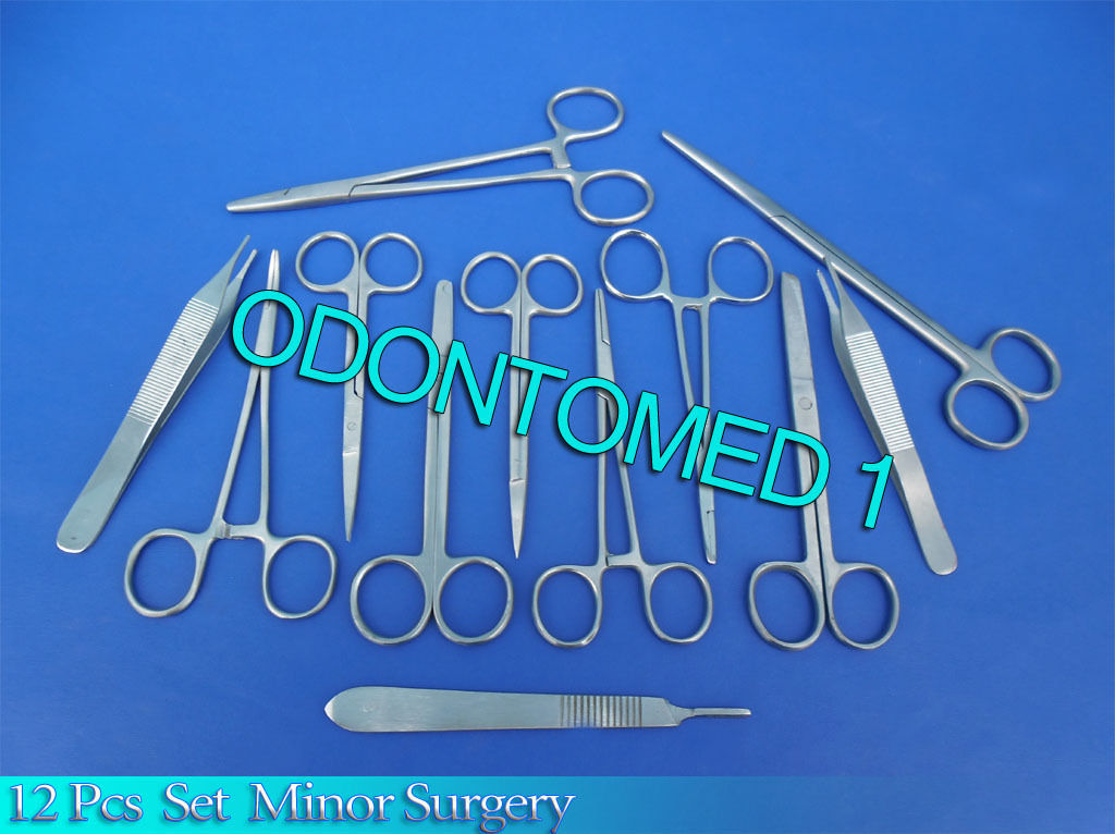 12 Pcs O.R Grade Minor Surgery Surgical Instruments Set