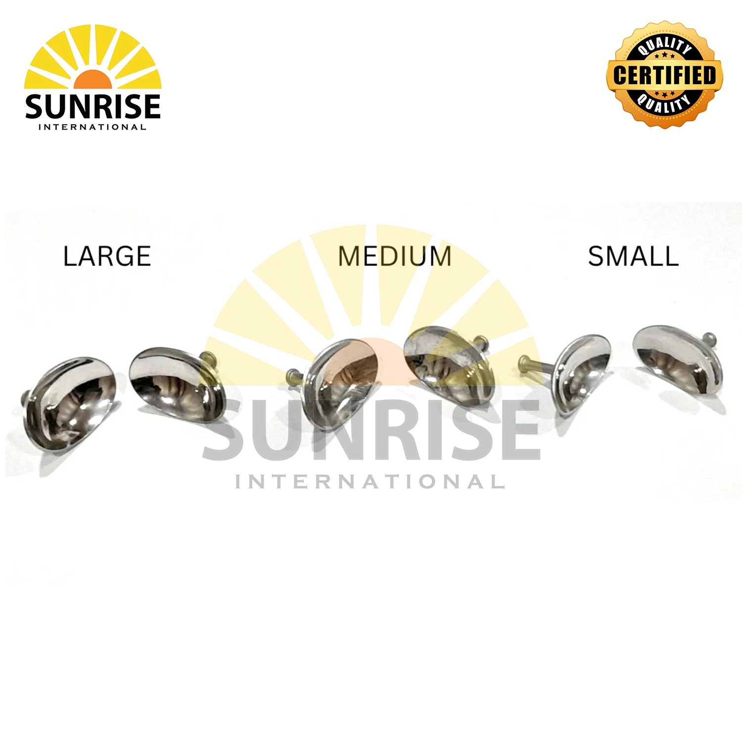 6 Pcs Corneal Eye Shield with Suction Stainless Steel Laser Protector