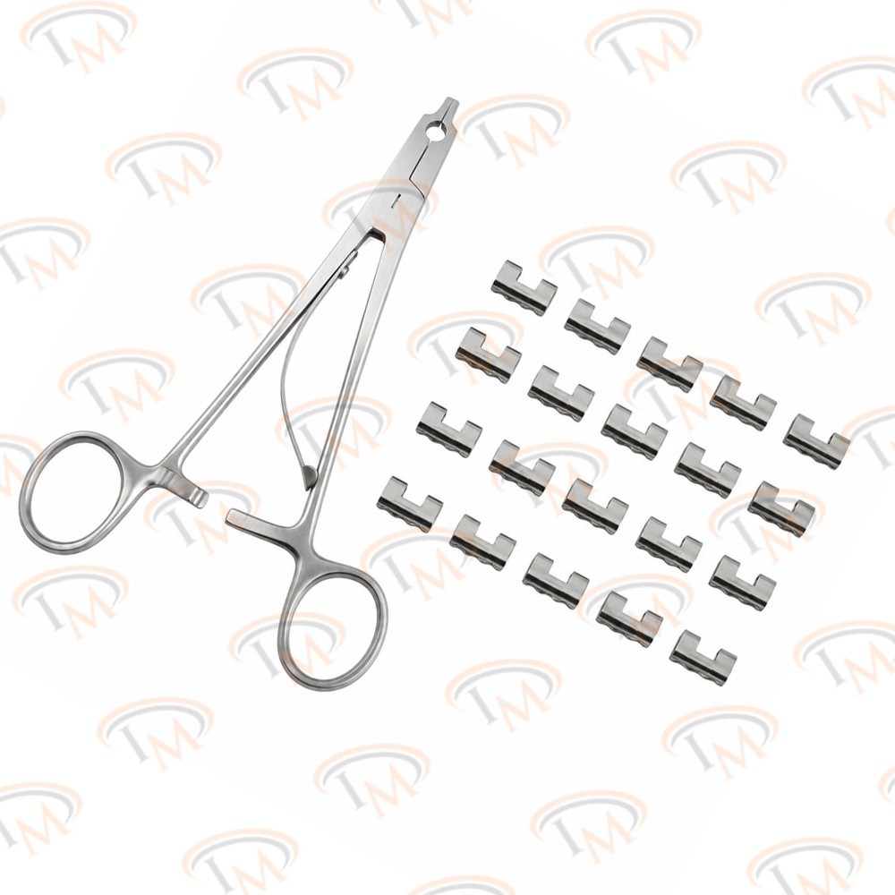 Raney Scalp Clip Applicator Plus 20 PCs Clip Surgical Orthopedics Instrument