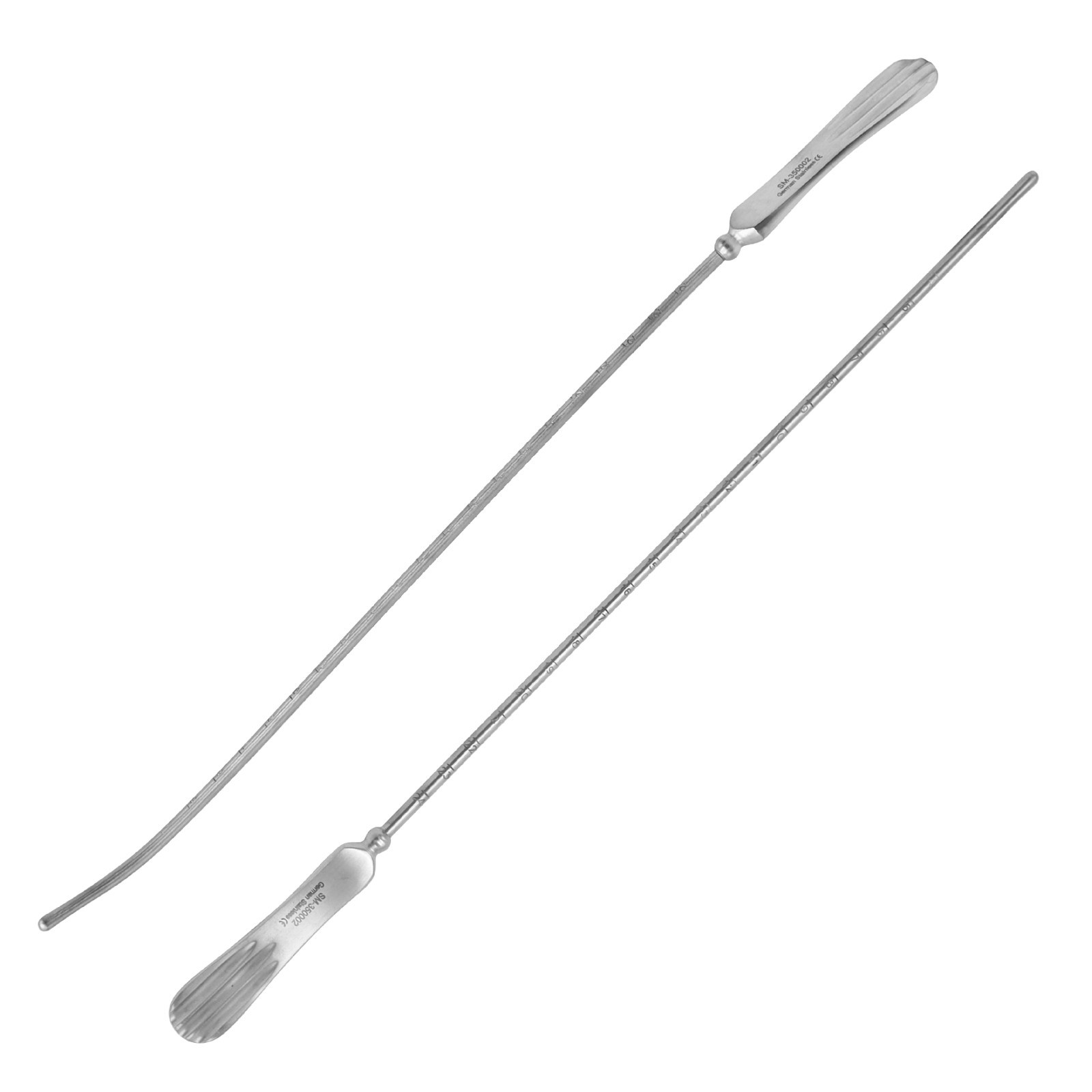 2 Pcs Sim Uterine Sounds 34 cm Gynecology Instrument Stainless German Grade
