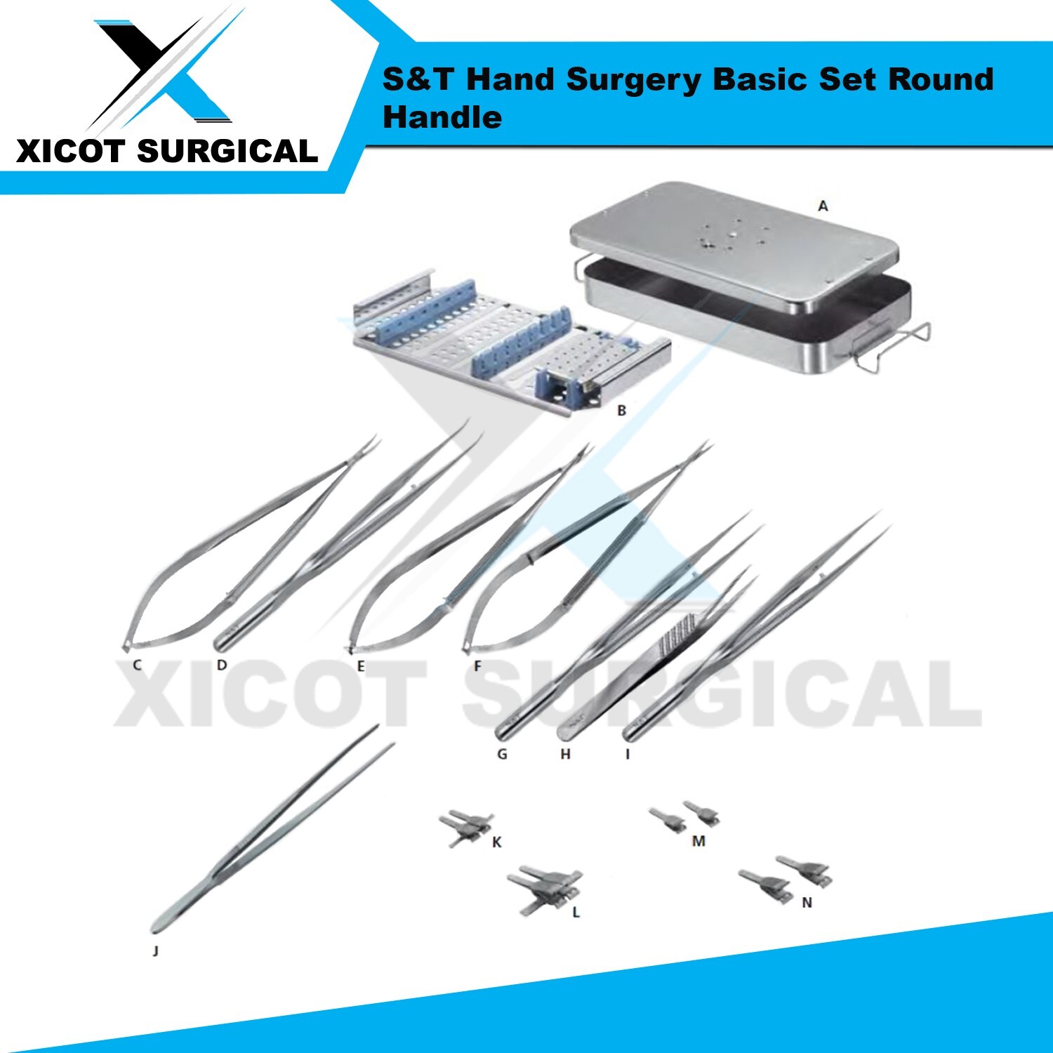 S&T Hand Surgery Basic Set Round Handle