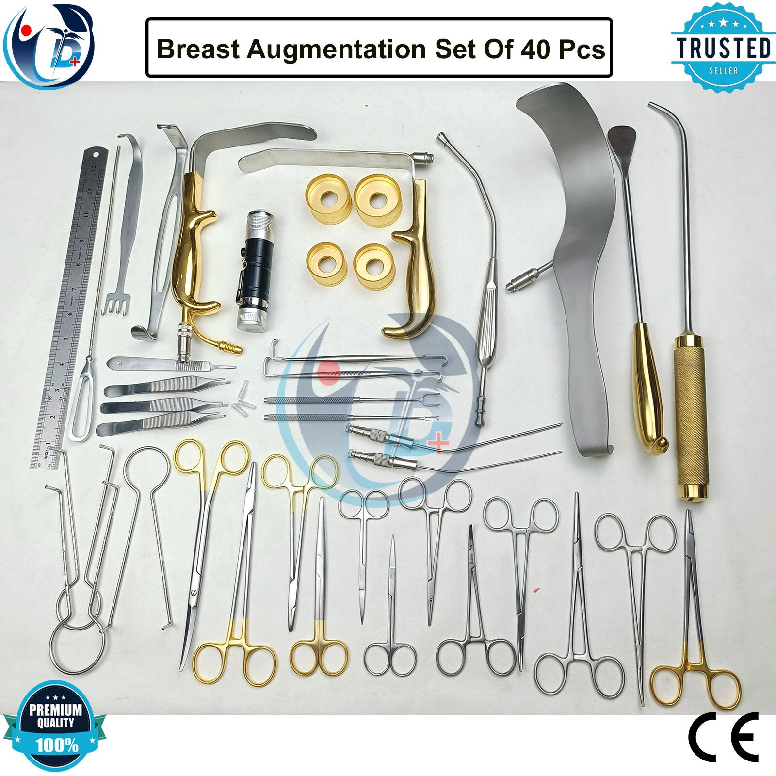 Breast Augmentation Set Of 40 Pcs Plastic Surgery Surgical Instruments by Dyna