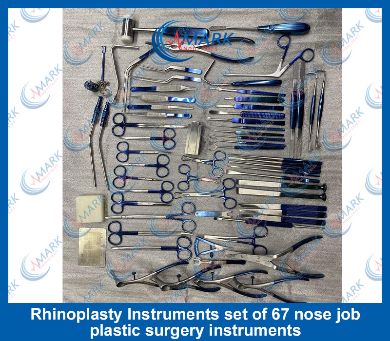 Rhinoplasty Instruments set of 67 nose job plastic surgery instruments