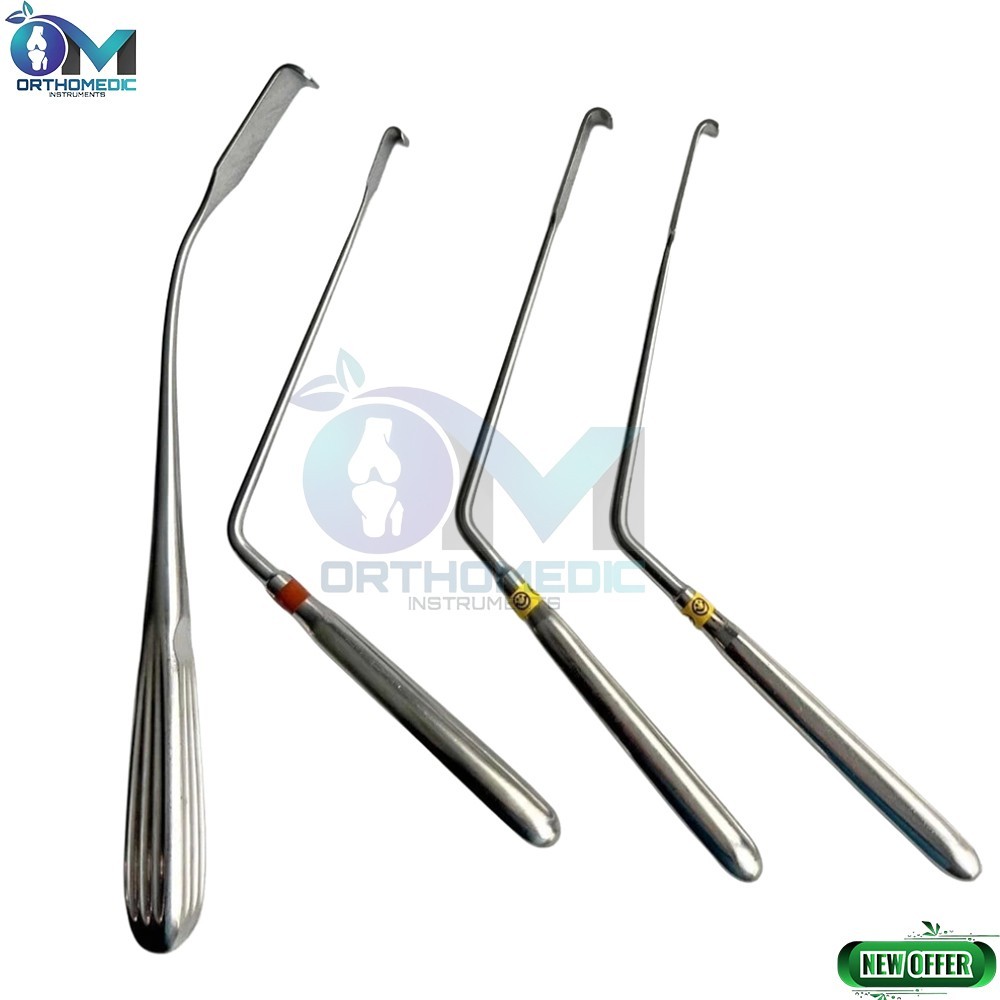Buxton 74-7600 Scoville Nerve root retractor set of 4 PCS Neuro Spine Surgery