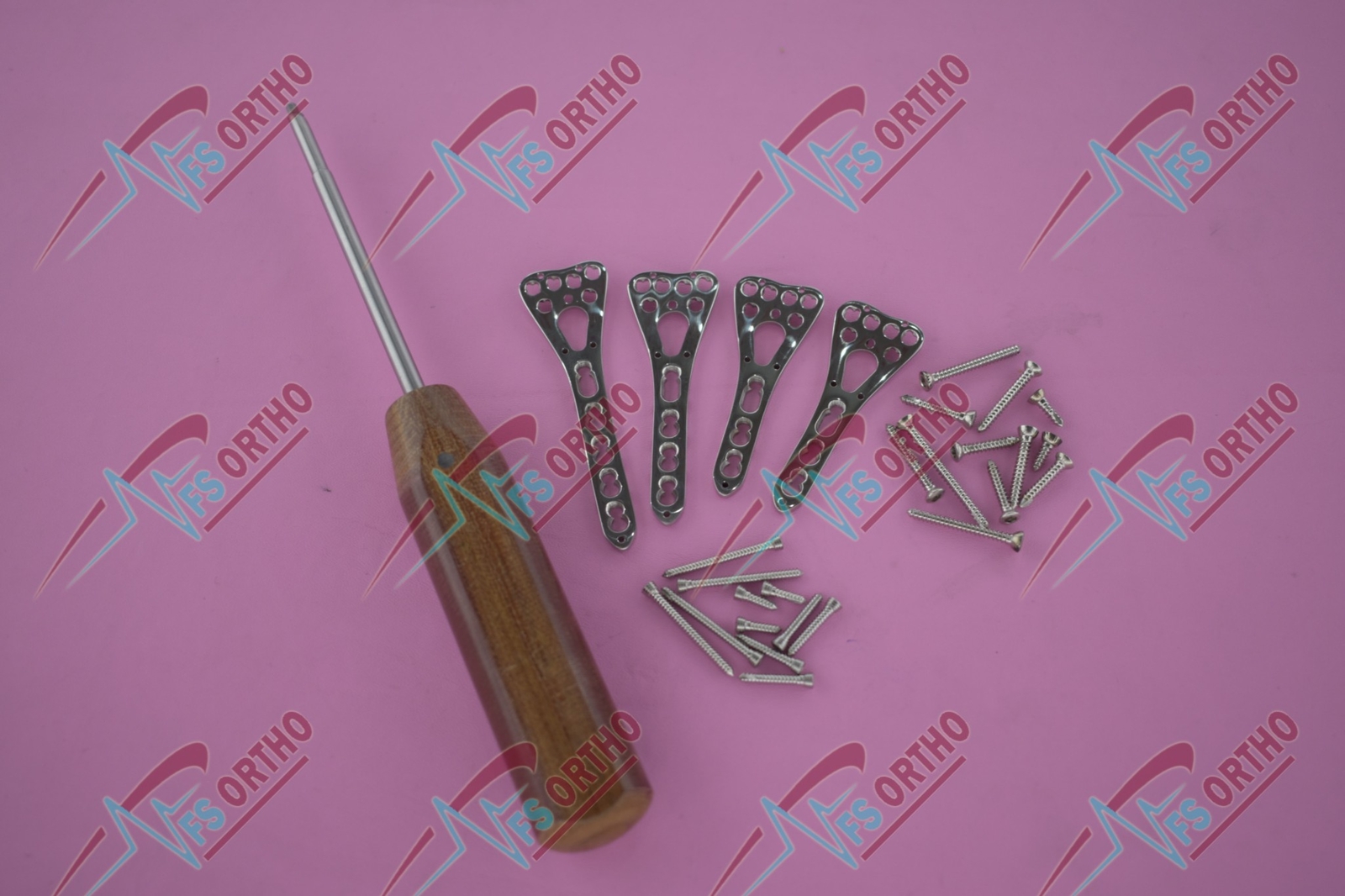Locking Distäl Radius Volar plate 2-4 holes L &R & screw 63 pc SS Ortho