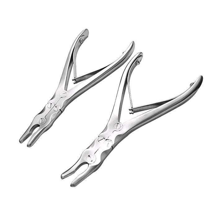 Orthopedic Bone Nibbler Rongeur-Double Action, Straight &Curved-Stainless Steel