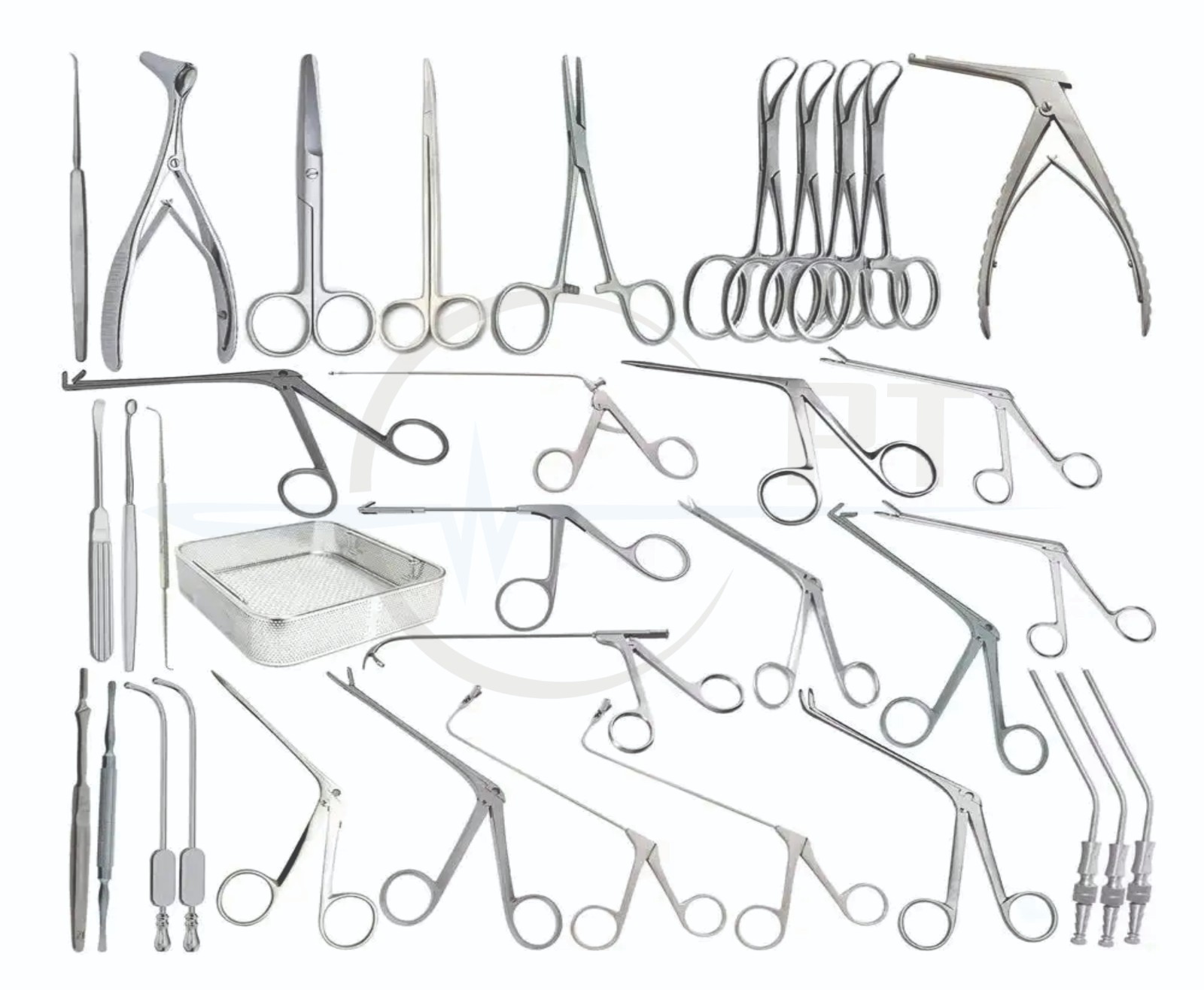 Fess Sinus Endoscopic Instruments Set ENT Surgery ENT Forceps 35 Pcs Kit