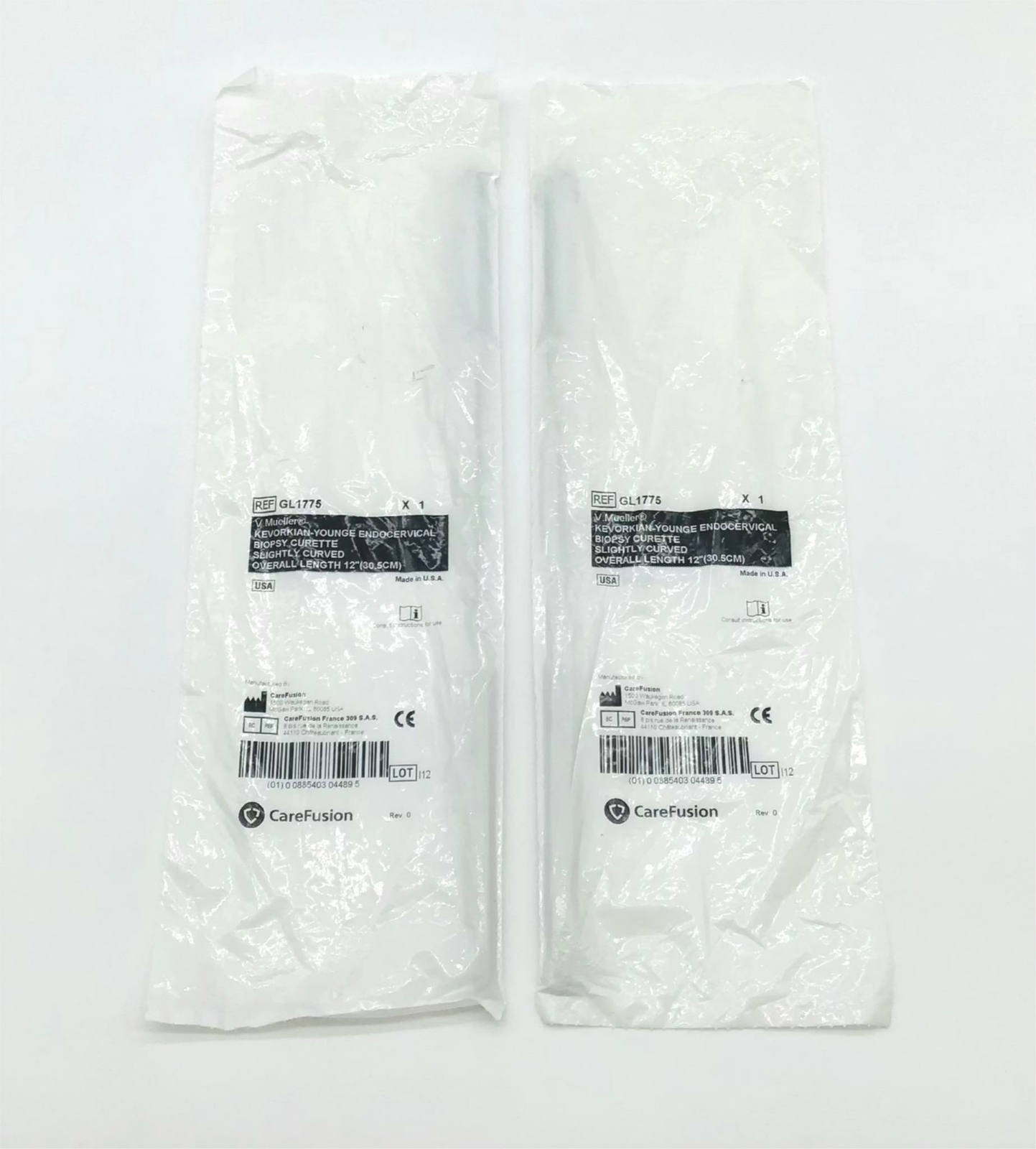 V. Mueller GL1775 Kevorkian-Younge Endocervical Biopsy Curette – Lot of 2 – NEW