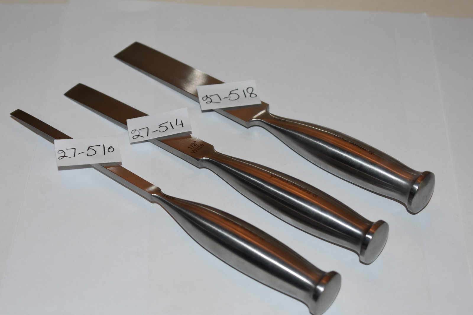 3 PCS SET ORTHOPEDIC SMITH-PETERSON OSTEOTOMES 8″ STRAIGHT