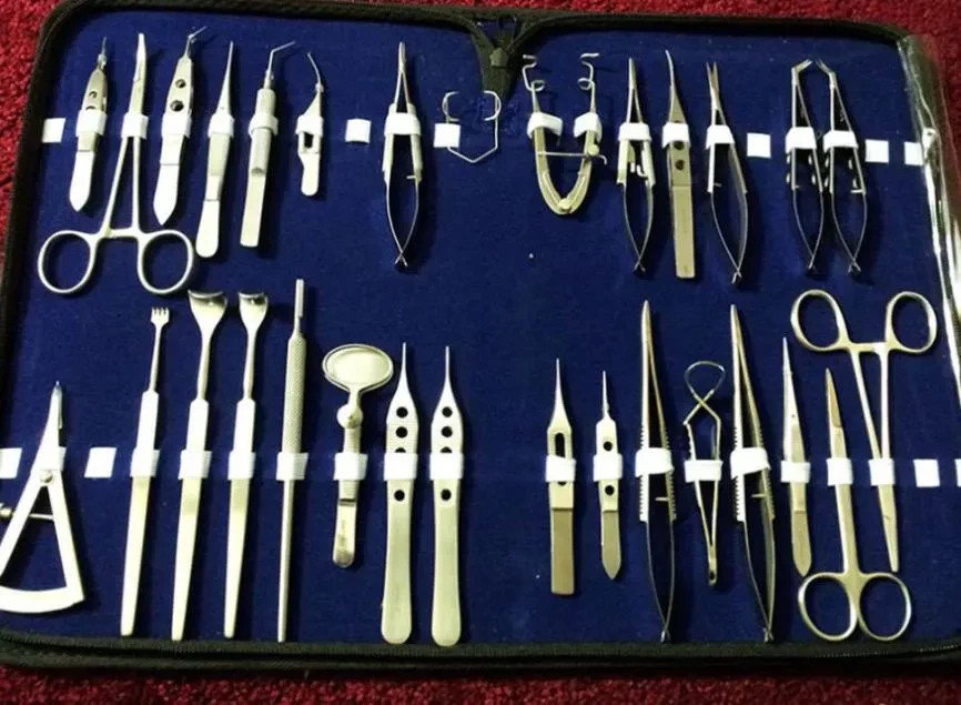 GERMAN 30 Pcs Ophthalmic Cataract Eye Micro Surgery Surgical Instruments Set