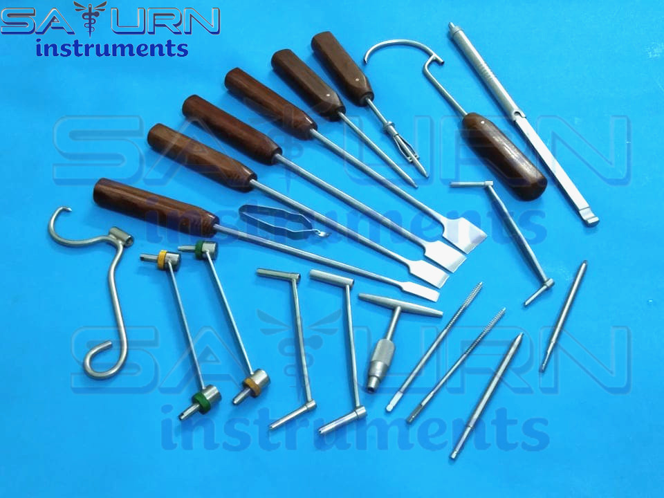 Bone Chisel Wire Passer Drill Guides Screw Driver Surgical Orthopedic 20 pcs set