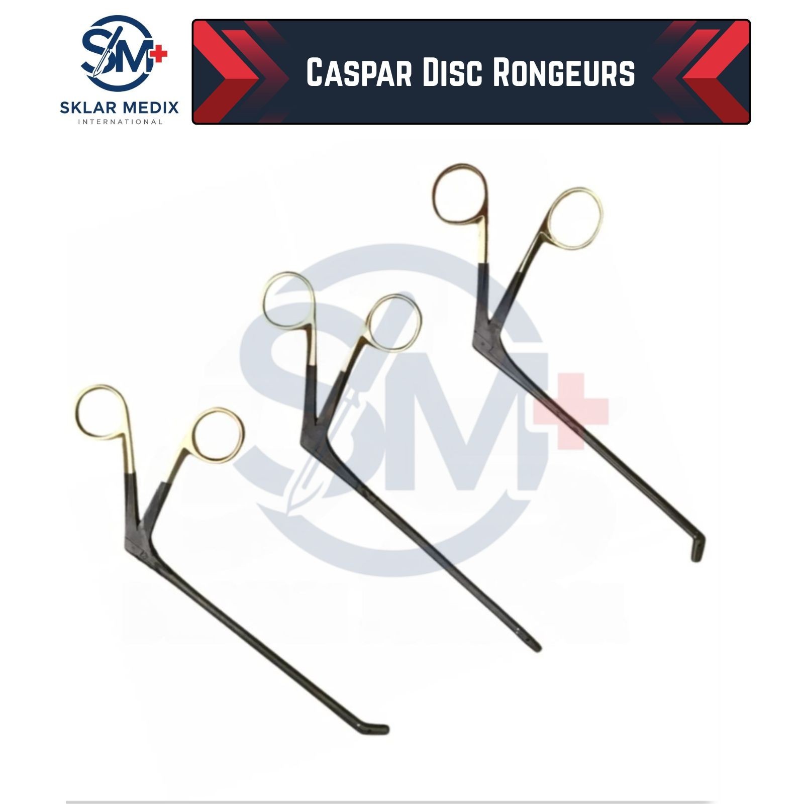 Caspar Intervertebral Disc Rongeur Set of 3 PCs Orthopedic Spine Instruments