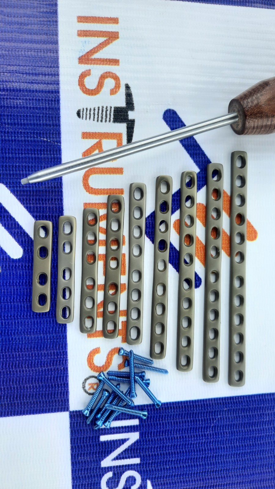DCP 2.7mm Straight Plates 4 to 12 Hole & Cortex Screw (65 Pc) Titanium Grade 5