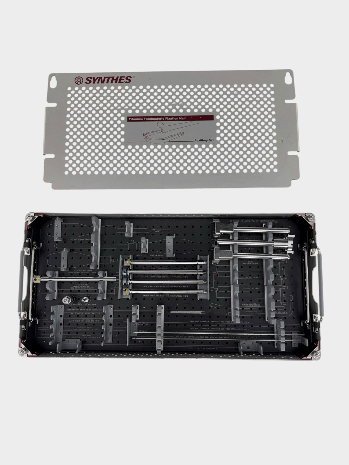 Synthes Titanium Trochanteric Fixation TFN Auxiliary Instrument Set Case