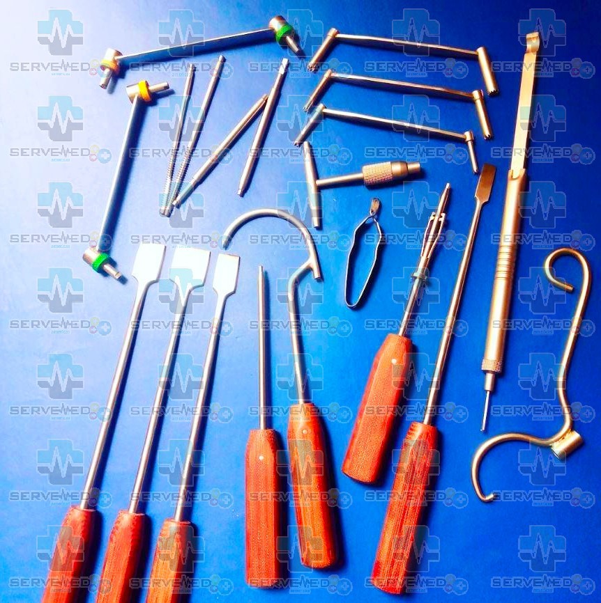 Bone Chisel Wire Passer Drill Guides Screw Driver Surgical Orthopedic Set 20 PCS