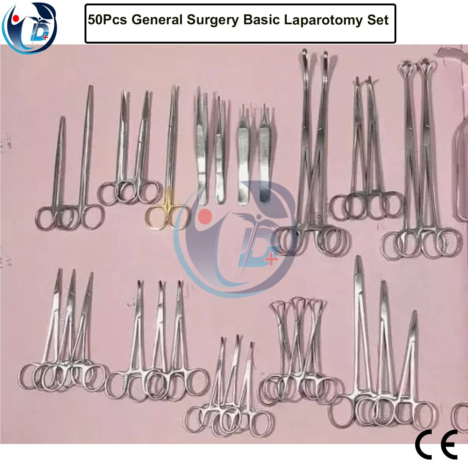 50Pcs General Surgery Basic Laparotomy Surgical Instruments Set