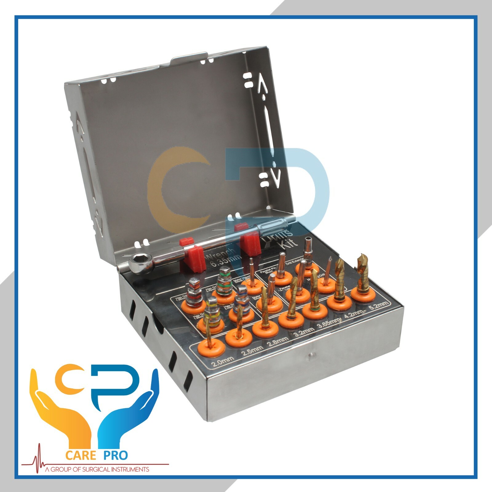 Dental Drills Kit Basic Tools Ratchet Hex Driver Parallel Pins