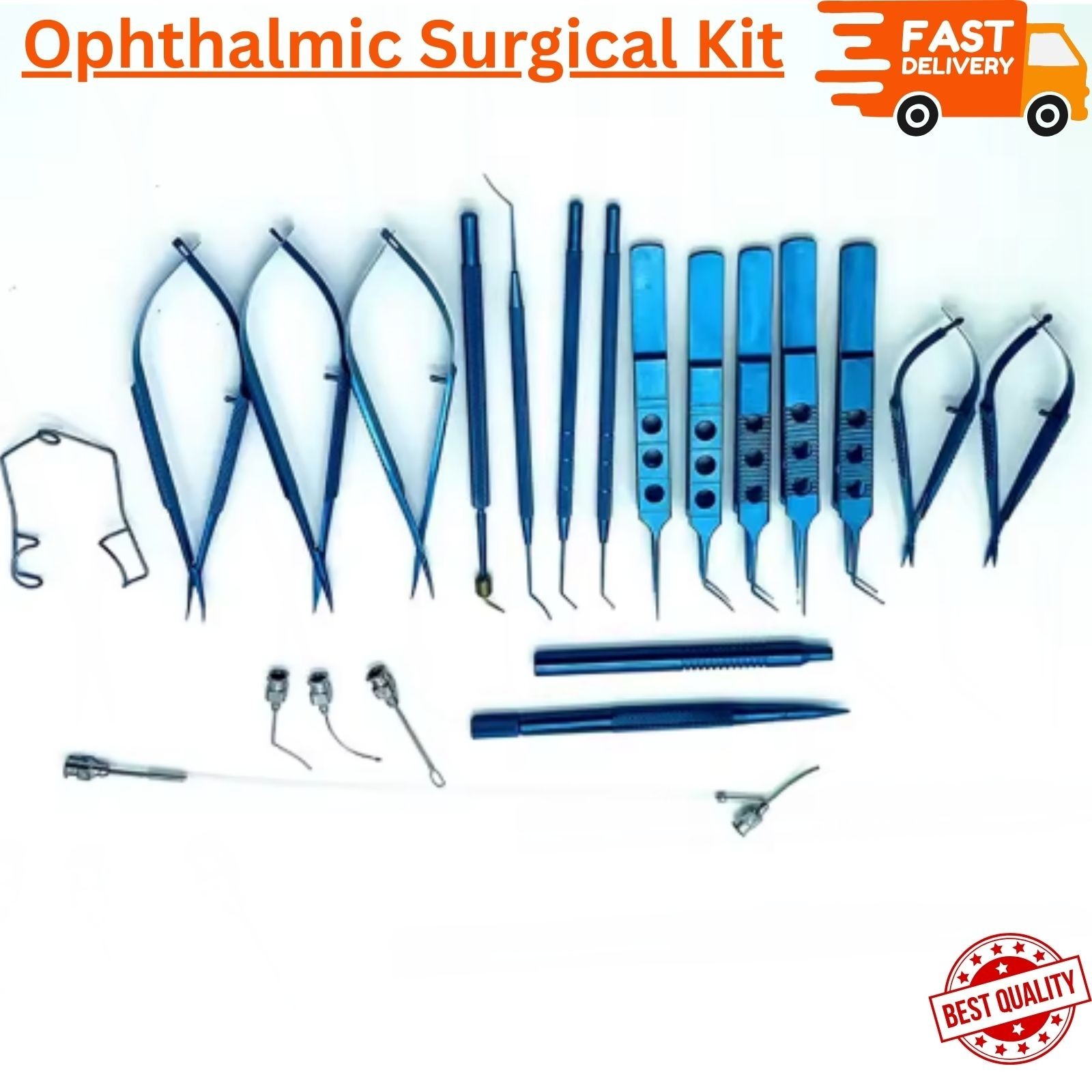 21pcs Ophthalmic Micro Eye Cataract Surgery Kit Titanium Suture Instruments
