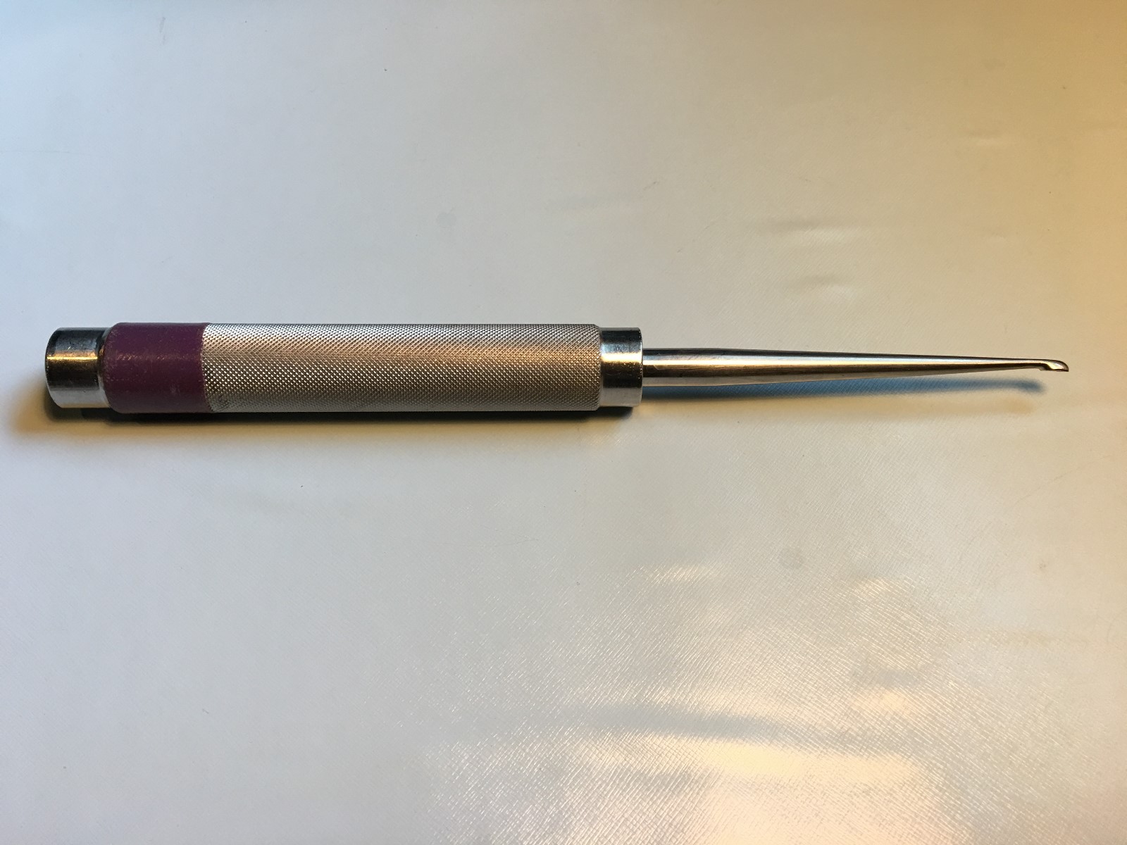 Codman 23-2574 Cobb Curette, Straight, Size 2, Cup Size 4.4mm, Knurled Handle