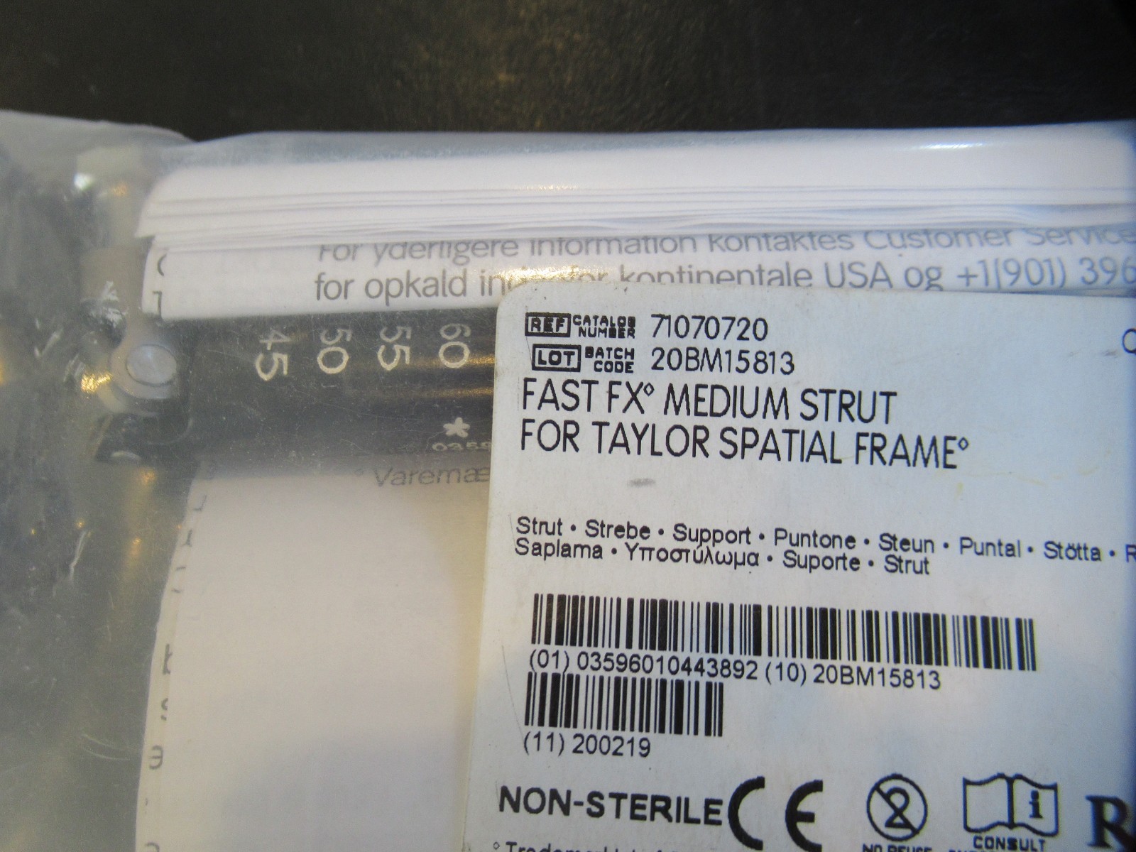 SMITH AND NEPHEW FAST FX MEDIUM STRUT FOR TAYLOR SPATIAL FRAME 71070720 FAST SHI