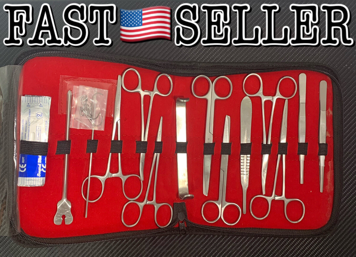 OdontoMed 23 Pieces Stainless Steel Dissection Kit With Case – NEW! FAST!
