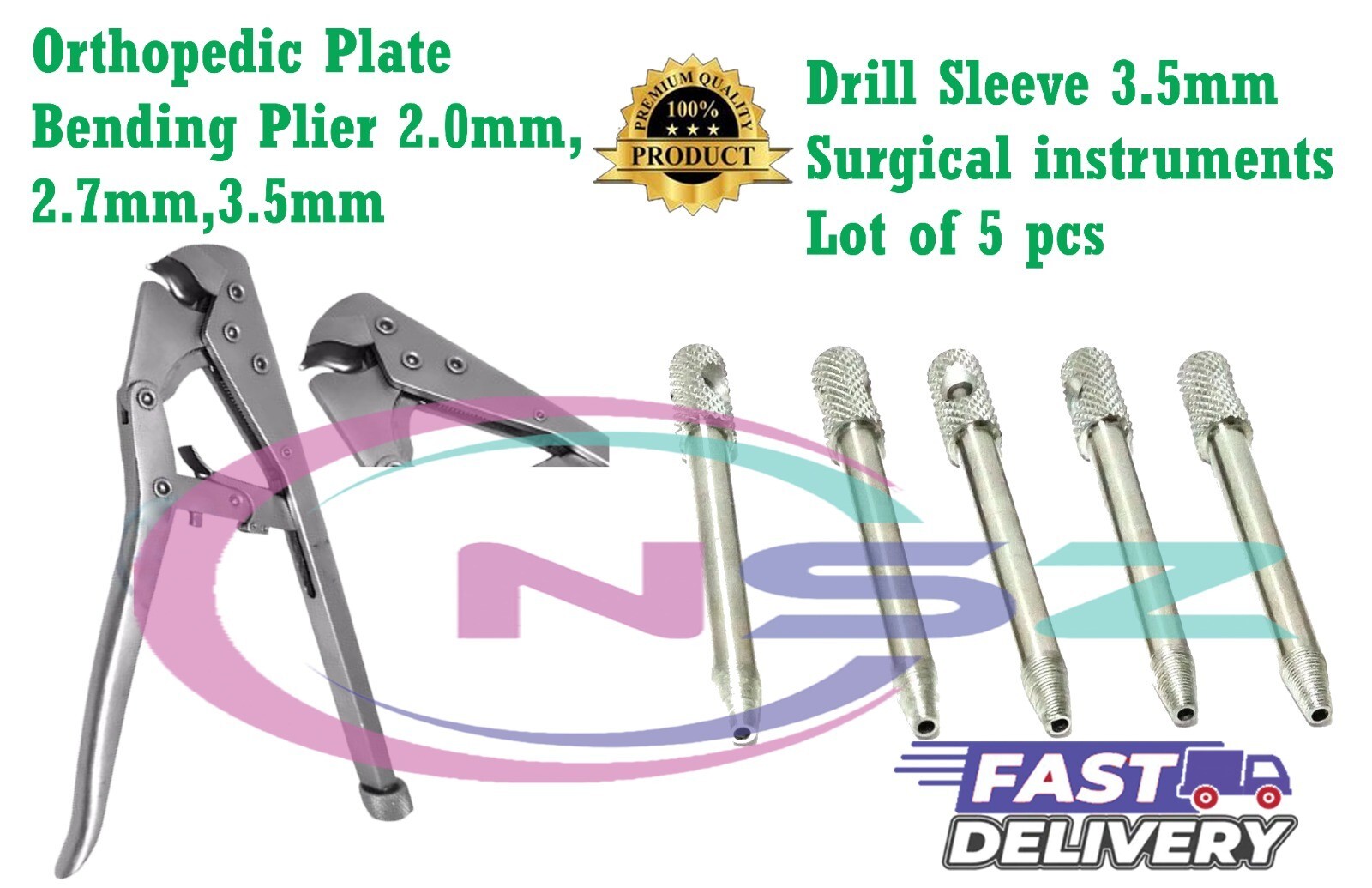 Orthopedic Plate Bending Plier 2.0mm,2.7mm,3.5mm/Drill Sleeve 3.5mm Surgical ins