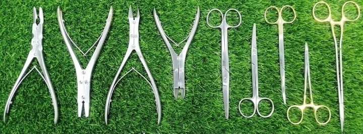 Dental Surgical Instruments Kit Stainless Steel Extraction Forceps Scissors Set