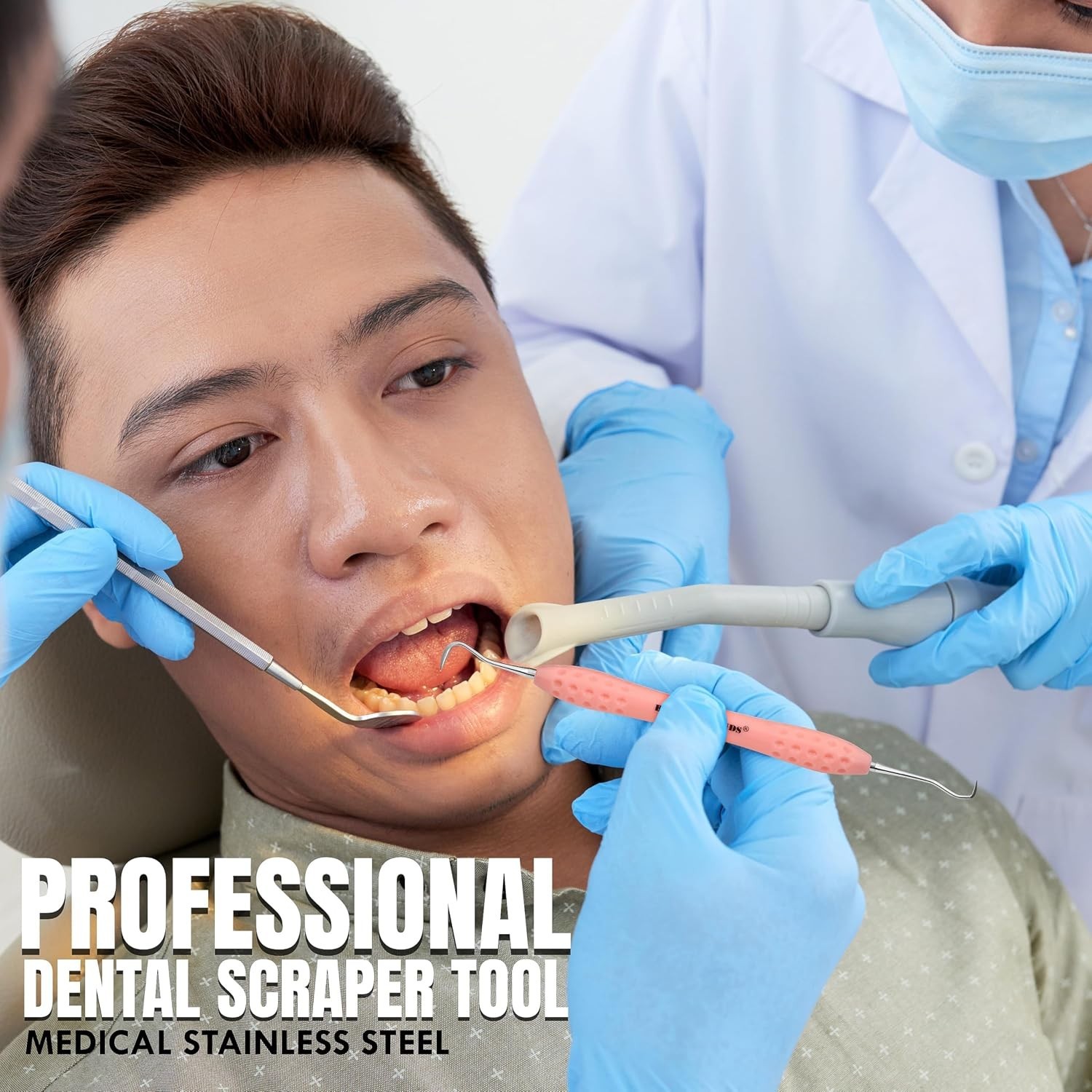 Professional Dental Tools Tartar Scraper for Dentist, Personal Use and Pets Plaq