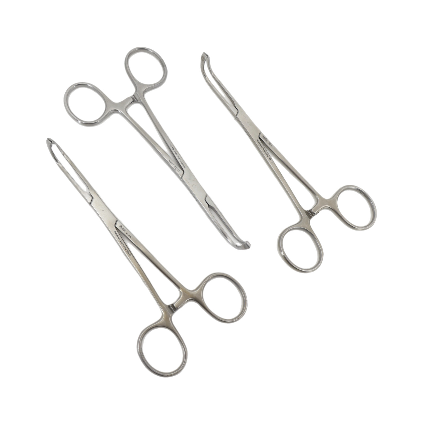 (Qty-3) Miltex 16-20 ALLIS Tissue Forceps, 4 x 5 Teeth, 6in | C6