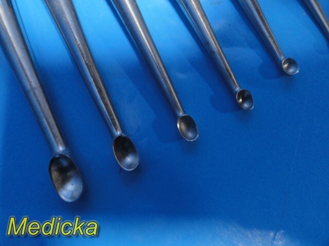 Integra Lifesciences Assorted Brun Curettes 6¾”; Oval Cup; Size 000 to 5 ~ 32762