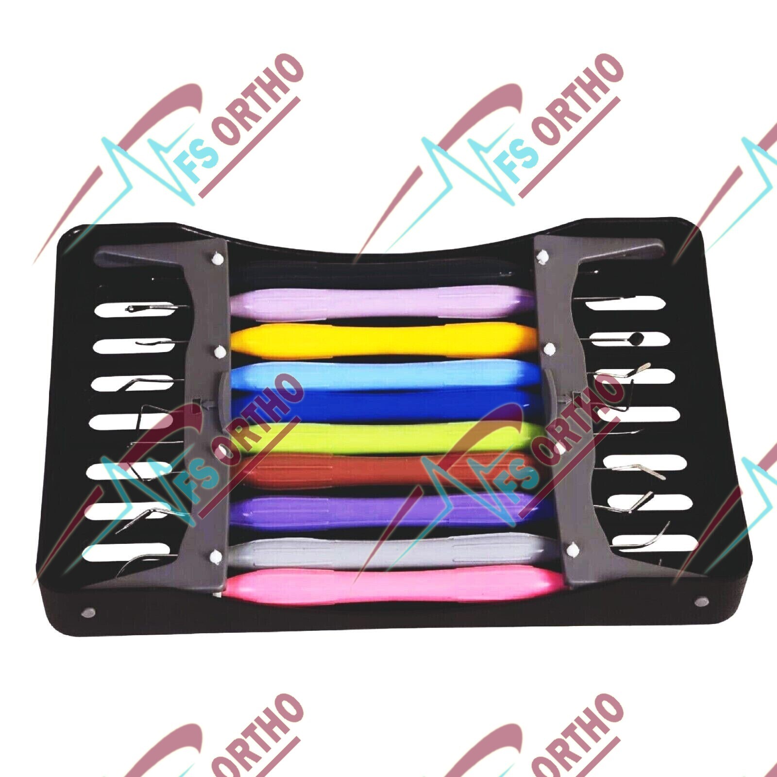10 Pcs Set Dental Composite Filling Instruments Silicone Handle With Cassette CE