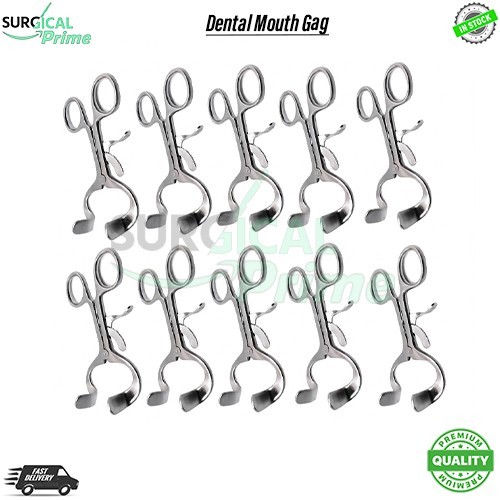 10× Dental Mouth Gag 4.5 Surgical Mouth Opener Molt Stainless Steel Instruments