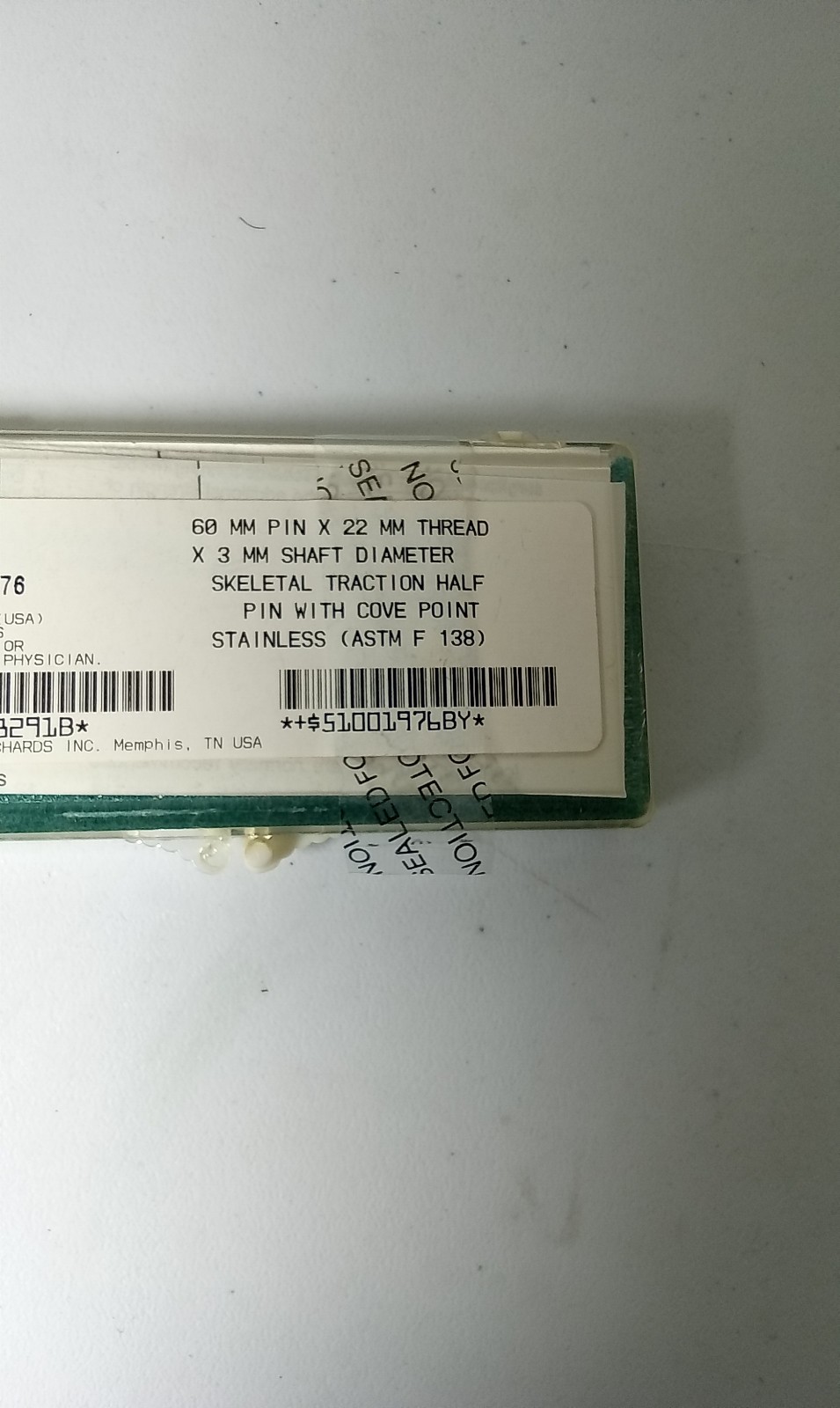 SMITH & RICHARDS 124829 SKELETAL TRACTION HALF PIN COVE POINT 60X22X3