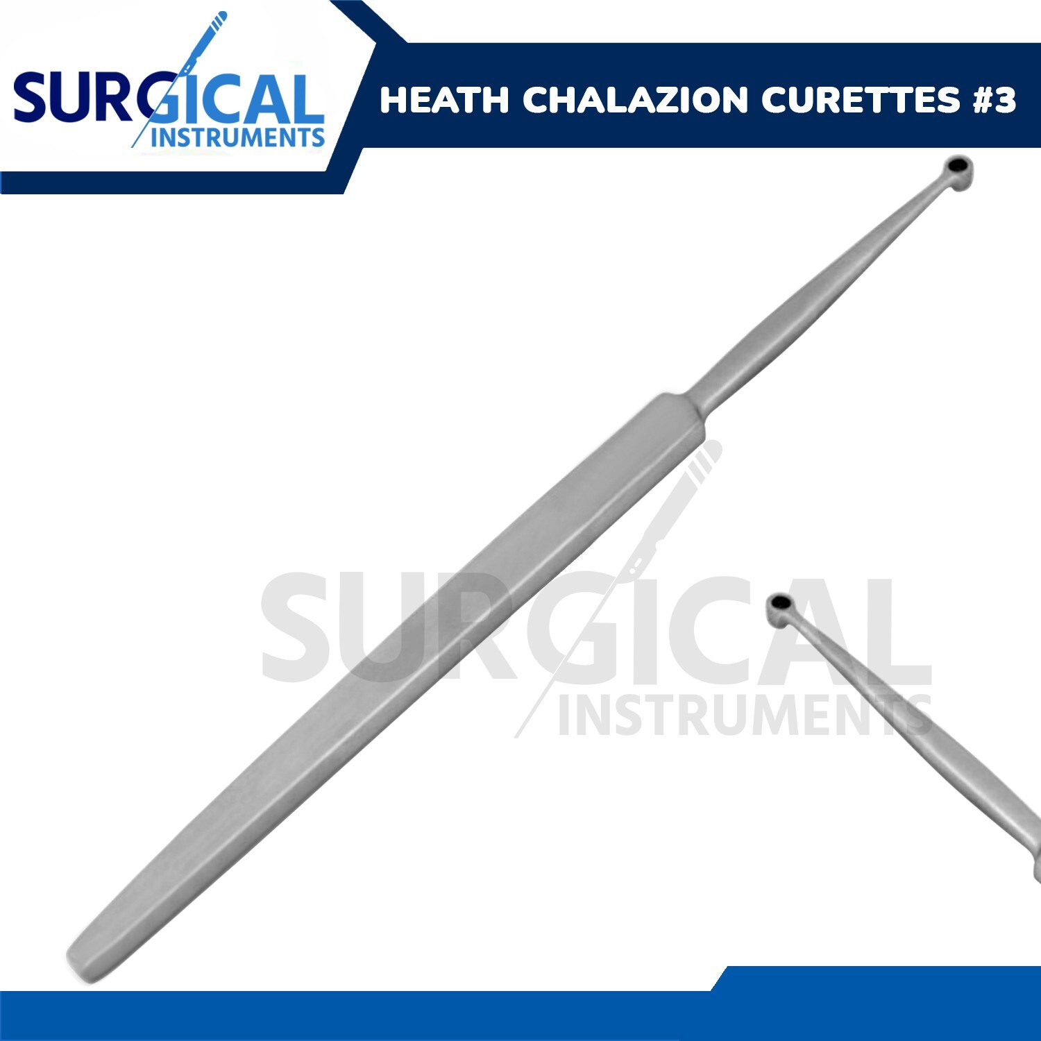 Heath Chalazion Curettes Surgical Dermal Ophthalmic Instruments #3 German Grade