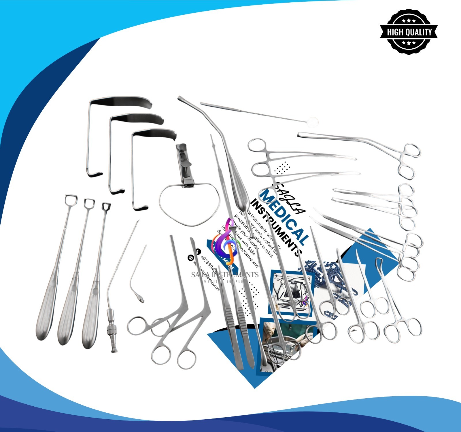 Tonsil & Adenoid Surgical Instrument Tray Set – 30 PCS – ENT Surgical Instrument