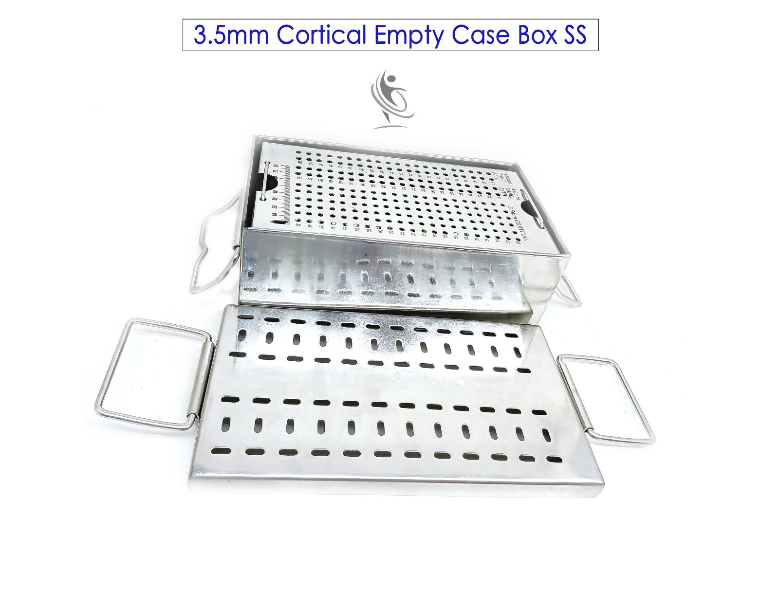 Orthopedic Empty Case Box for 3.5mm Cortical Screw Sterilization Box S.S.