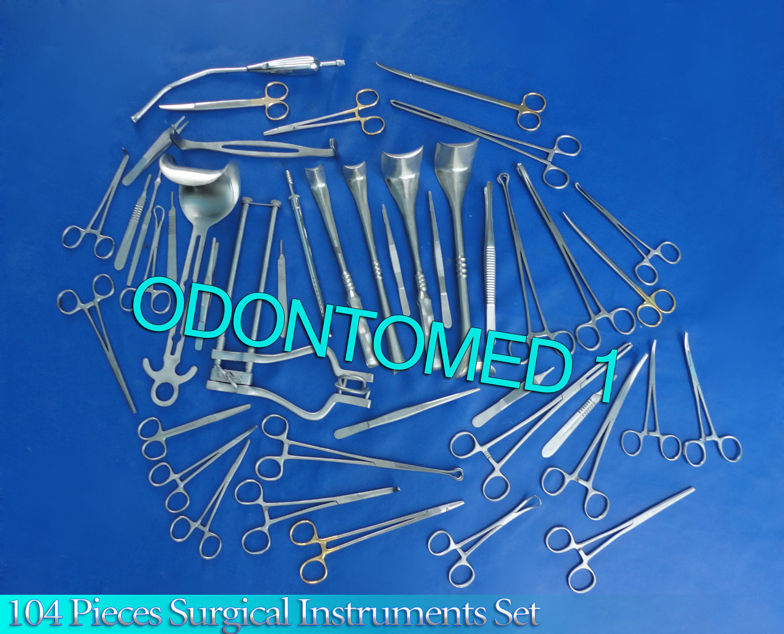 Basic Laparotomy Set 104 Pcs Surgical Instruments Surgery Medical Abdominal Gold