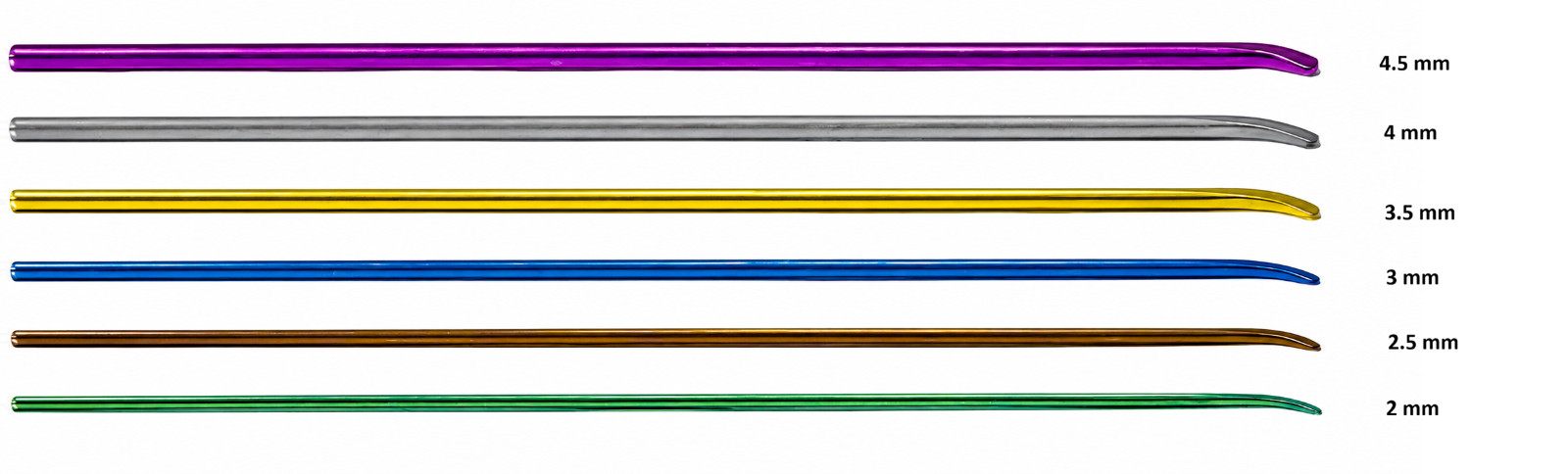Titanium Elastic Nails TENS Set Orthopedic Surgical Instrument 5 pc each Sizes