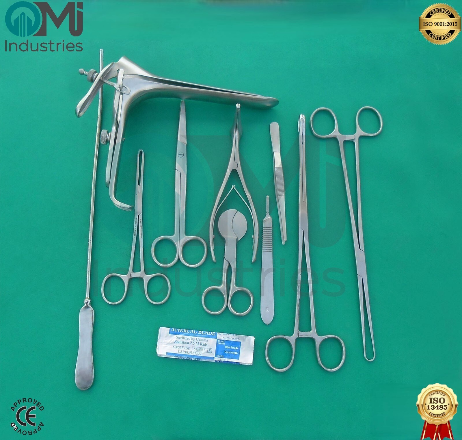 Set of 26 Pcs Gynecological Exam Instruments With graves speculum forceps