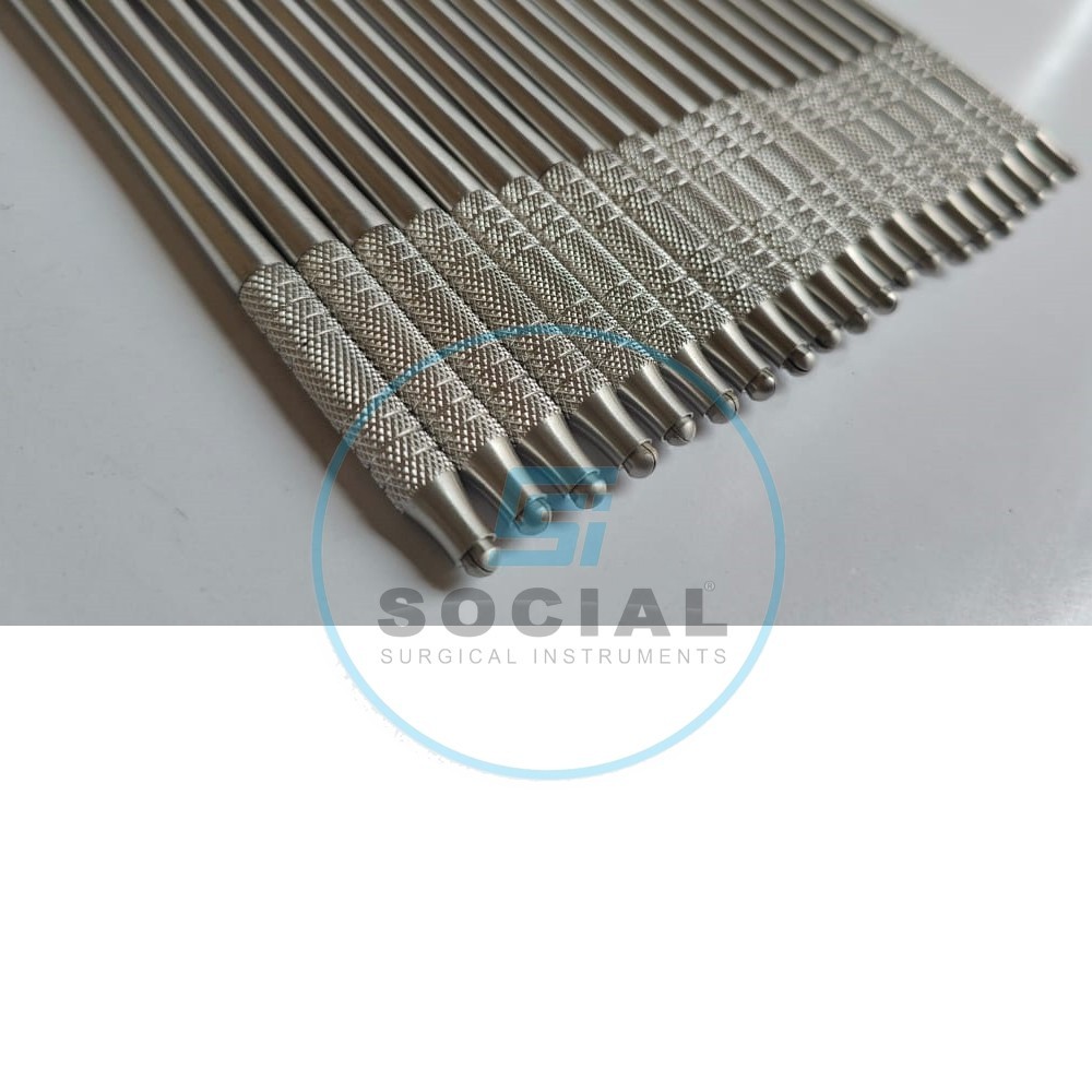 Beaver Blade Handle Round Knurled 20 pcs Stainless Steel Surgical Instrument