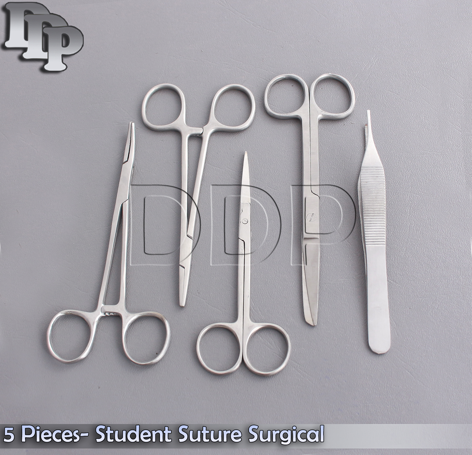 5 Pieces- Student Suture Surgical Medical Instruments Set Kit, STAINLESS DS-620